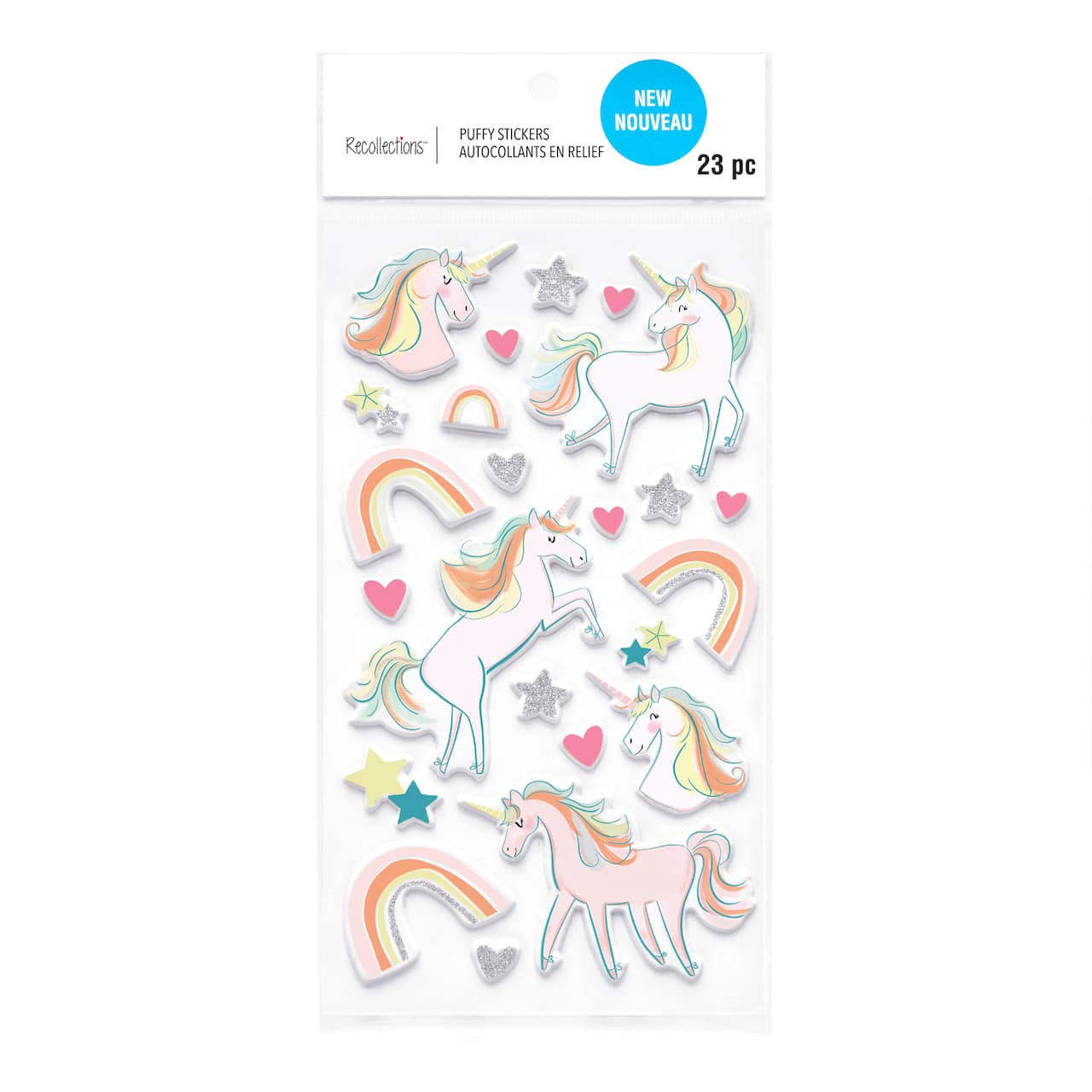 12 Pack: Unicorns Puffy Stickers by Recollections™